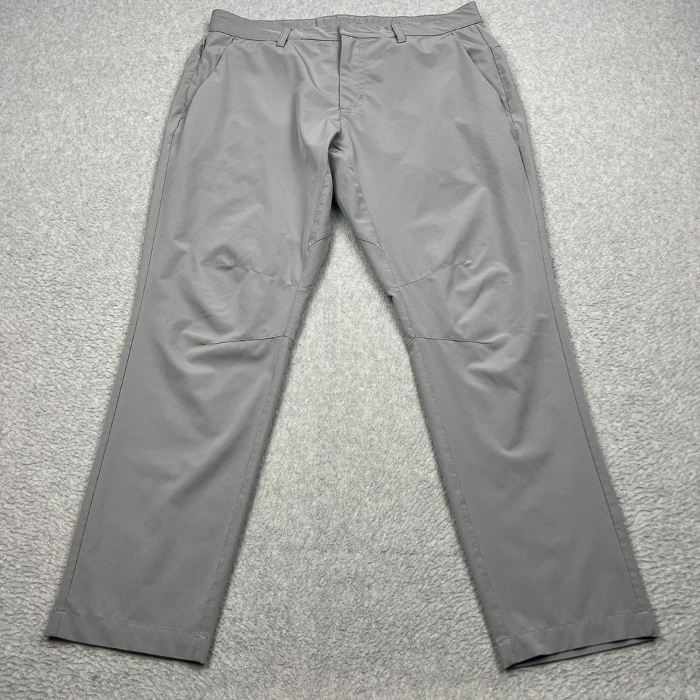 Fabletics The Only Pant Slim Fit Mens 34x30* Gray Chino Stretch Performance